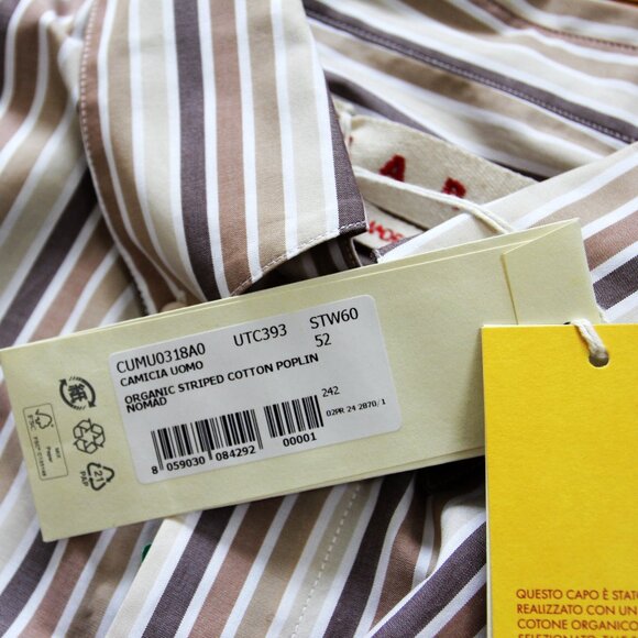BNWT AW24 MARNI STRIPED POPLIN NOMAD SHIRT 52 - Picture 9 of 12